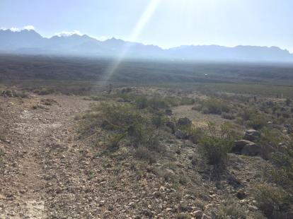 Organ Mountains from A Mountain hiking trail 