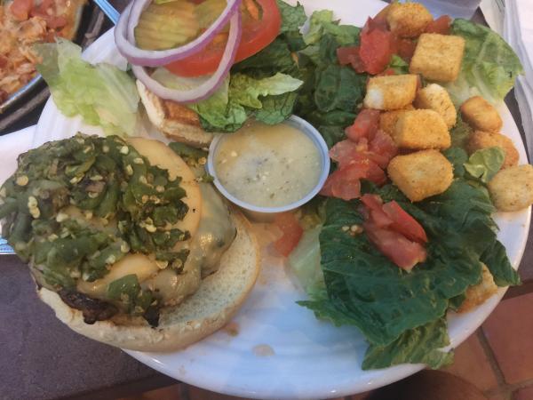 High Desert Brewing Company  green chile burger #food