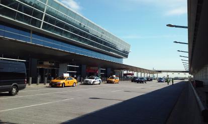 JFK International Airport. Terminal 8 for American Airlines international flights. Airtran