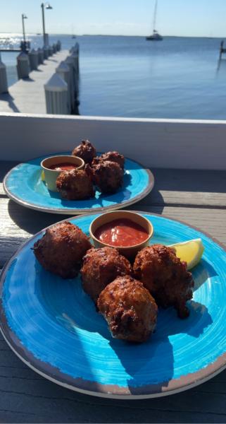 Two orders of Conch Fritters at Snookâ€™s Bayside #food 2021