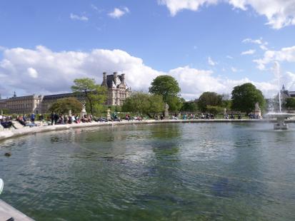 The pond at the Tuileries Garden is a wonderful place to enjoy a spring day in Paris. The 