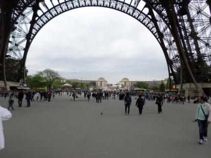 The base of the Eiffel Tower. Click on the large picture for more pictures and notes about