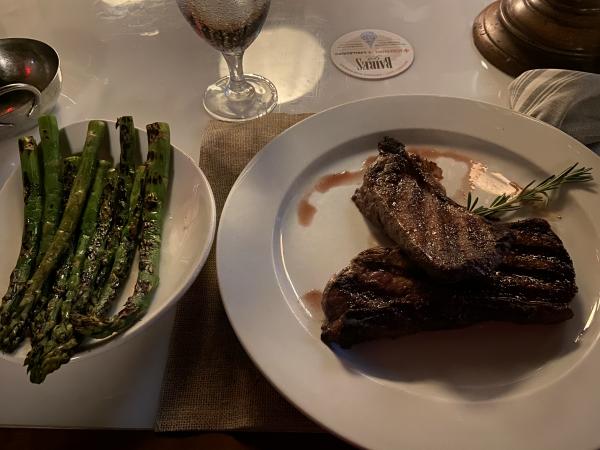 PRIME PICANHA 16OZ. With Asparagus $28 #food at Baires Grill. Menu at the link.