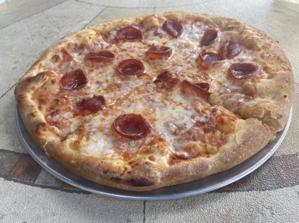 Pepperoni pizza at Jimmy Johnsonâ€™s Big Chill Key Largo Florida #food 2020