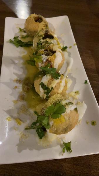 Swagat Indian Kitchen Sev Puri
6.95
Puffed Hollow puris filled with pota
