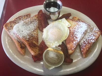 Frenchy sandwich French toast with egg and bacon #food Mesilla Valley Kitchen