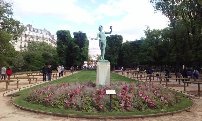 Luxembourg Gardens facing the Pantheon Paris France
