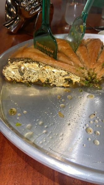 Gold baklava at Nusr-Et #food $75