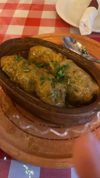 Rakija Grill Vegan Sarma rice and mushrooms wrapped in cabbage #food 2022 Balkan food