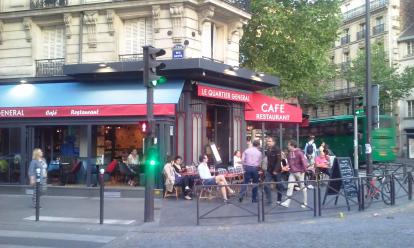 Cafe near Cluny Paris France