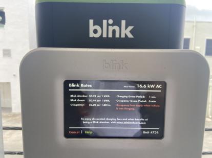Blink electric car charging rates Miami Beach