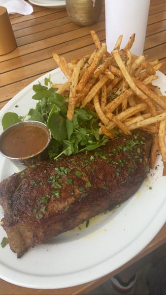 Joia Beach Prime New York Strip steak #food 2022 excellent served with fries $56