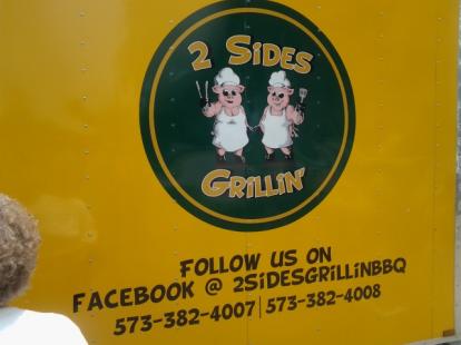 2 sides grillin barbecue. At the farmers market Thursdays from noon to 5. Pork sandwich, n