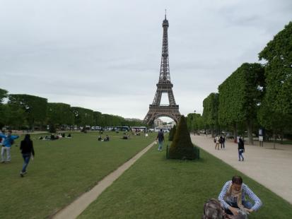 OpenNote:Eiffel Tower Paris France. A great place to run along the long walkways leading t