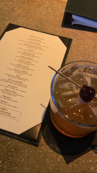 Komodo amaretto twist signature cocktails menu #food