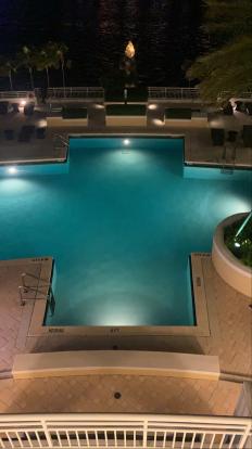 Tequesta Pool overlooking the statue Brickell Key