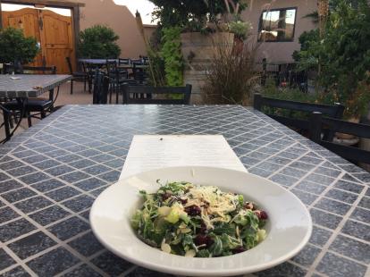 Kale Brussels sprout salad at the outdoor patio at St. Clair Winery and Bistro #food $10