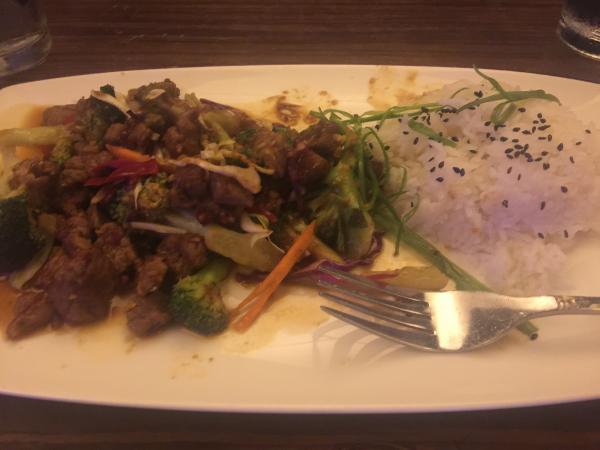 Stir fried beef at Kona Grill #food Soup and salad not included.