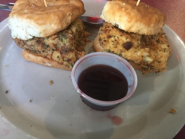 #food Fried chicken biscuits at Atlanta Breakfast Club two for $13 2019