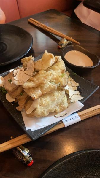 Sexy Fish mushroom tempura with shaved truffles #food 2022