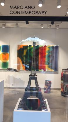 Marciano Contemporary Paris Eiffel Tower made with flat plates of metal
