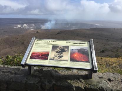 Crater at Volcano Park Hawaii