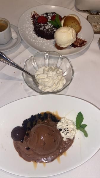 Fleming’s lava cake and chocolate gelato dessert #food 2022