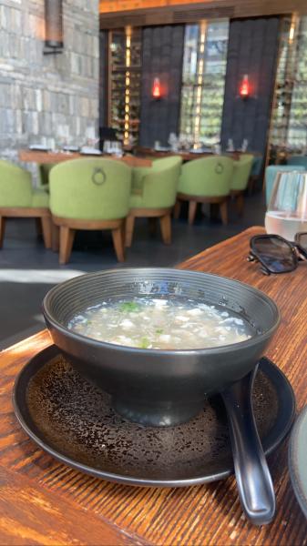 Hutong beef and egg white broth soup 2022 #food 2 hour bubbles and bao brunch $68