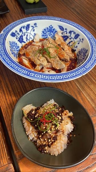 Hutong Ko Shui chili chicken and calamari flowers #food 2022 Saturday brunch $68