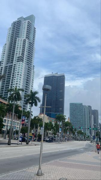 New developments in Miami downtown. #realestate October 2021. Museum tower in the distance