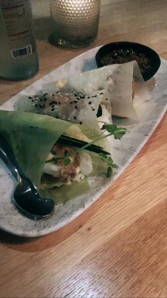 Moxies sushi cones with shrimp tempura #food 2022