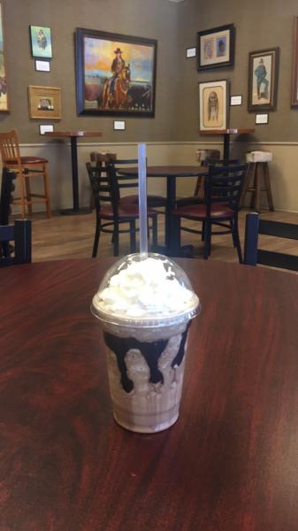 #food Extreme Coffee Toffee frappe at Patronâ€™s Hall Alamogordo 2019 $4.75