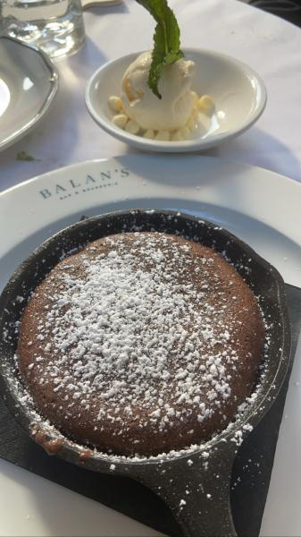 Balan’s chocolate lava cake with ice cream #food 2022
