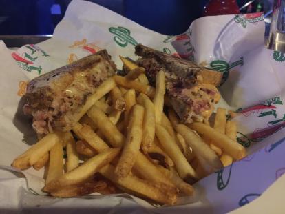 Reuben sandwich with fries at Dublins #food