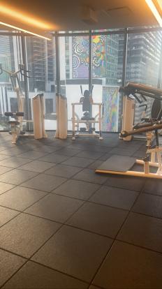 Equinox Brickell 2022 bench press, sit ups, curls, rows. #fitness Two guest passes with me