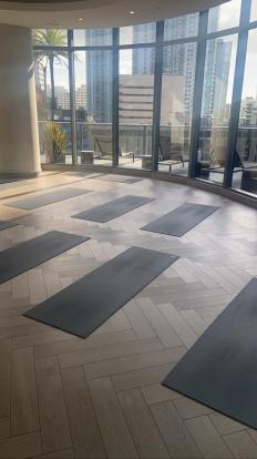 Equinox Brickell yoga room 9th floor 