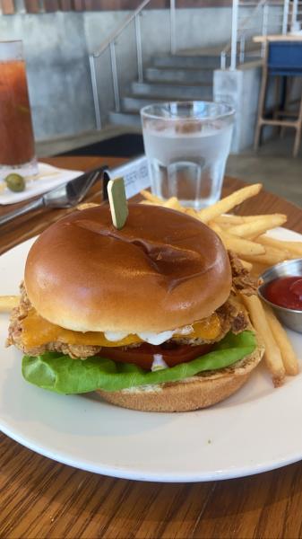 Bayshore Club chicken fried sandwich $16 #food 2022