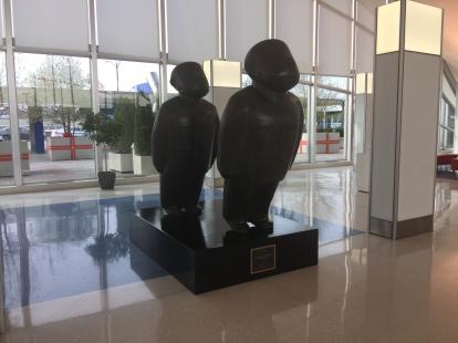 OpenNote: China China bronze sculpture at  Lambert  International  Airport  Saint  Louis  