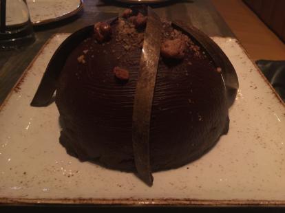 OpenNote: Grand ferrar chocolate dome dessert at Stonewood Grill #food