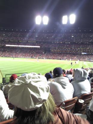 From Game 1 of the 2011 World Series. Saint Louis Cardinals. 